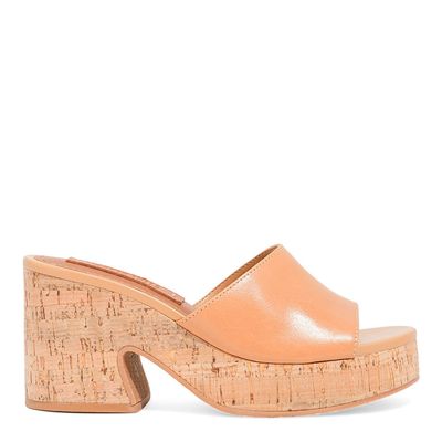 Tamanco Plataforma Couro Nobre Soft Caramelo