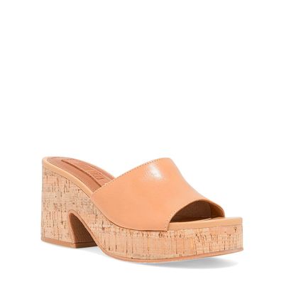 Tamanco Plataforma Couro Nobre Soft Caramelo