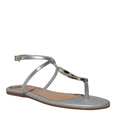 Rasteira Metalizada Soft Prata Metal