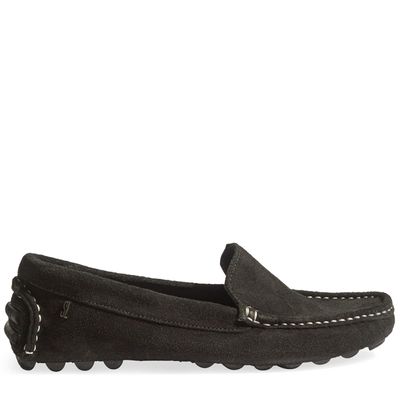 Mocassim Couro Camurça Preto