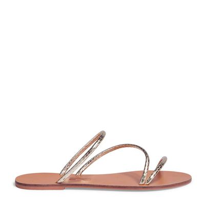 Rasteira Cobra Cristal Dourada