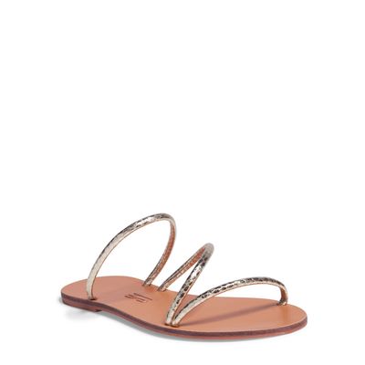 Rasteira Cobra Cristal Dourada