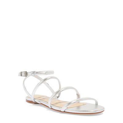 Rasteira Metalizada Prata