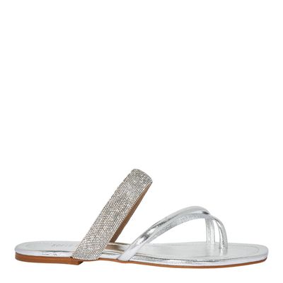 Rasteira Tiras Metalizada Soft Prata