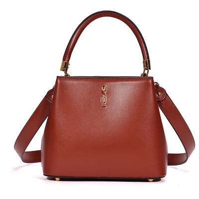 Bolsa Bucket Soft Alça Dupla Marrom Ferrugem