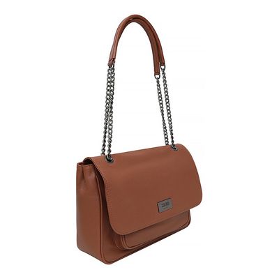 Bolsa Couro Grande Envelope Marrom