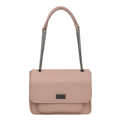 Bolsa Couro Grande Envelope Bege