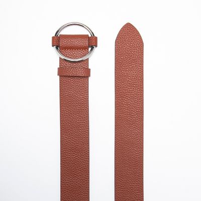 Cinto Fivela Redonda Camel