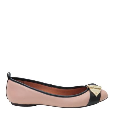 Sapatilha Fivela Metal Bege
