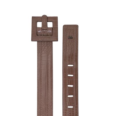 Cinto Croco Envernizado Sl Bege