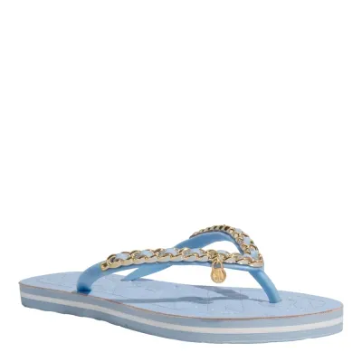 Chinelo Flip Flop Verniz Azul