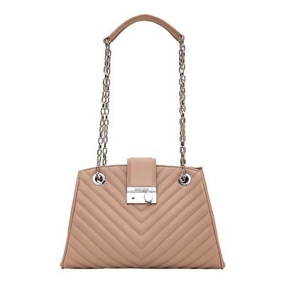Bolsa Média Corrente Matelassê Nude