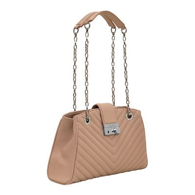 Bolsa Média Corrente Matelassê Nude