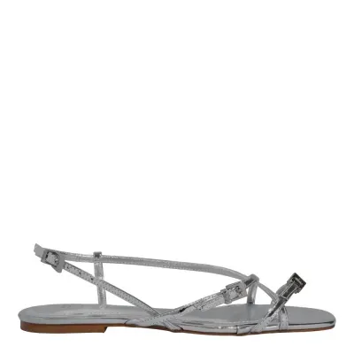 Rasteira Metalizada Prata