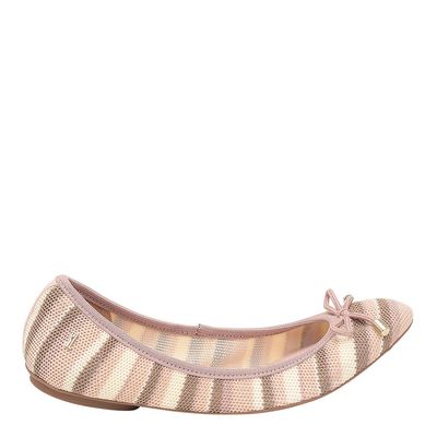 Sapatilha Tricot Listrada Rosa