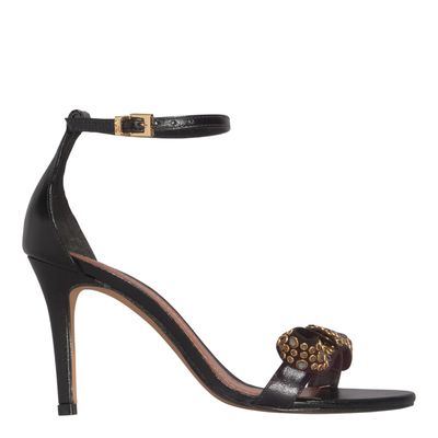 Sandália Couro Confort Preto