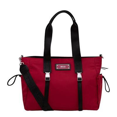 Bolsa Nylon Vermelha e Preta