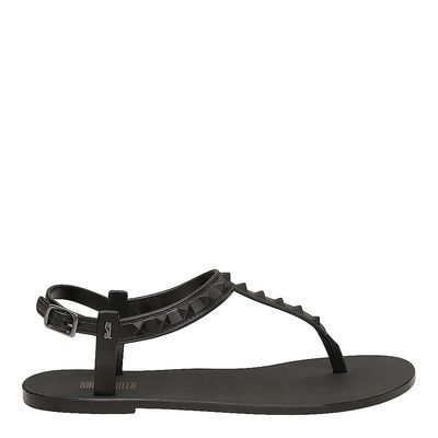 Rasteira Spikes Emborrachado Preto
