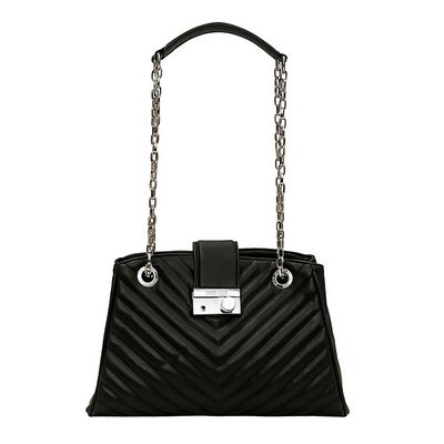 Bolsa Média Corrente Matelassê Preto
