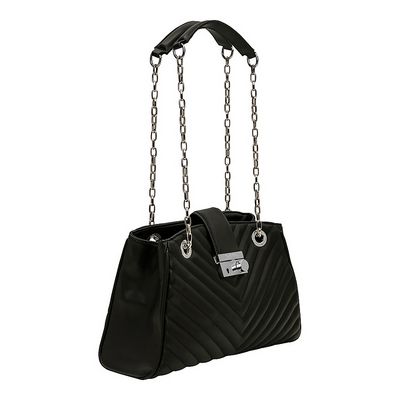 Bolsa Média Corrente Matelassê Preto