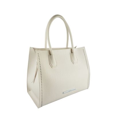 Bolsa Grande Floater Tachas Branca