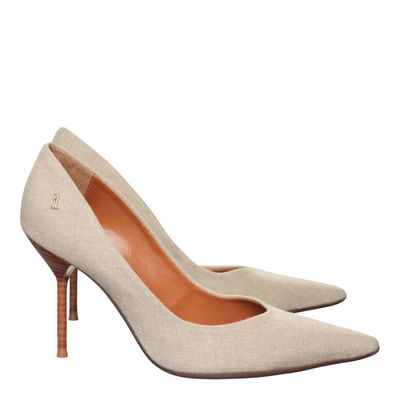 Scarpin Tecido Gante Natural