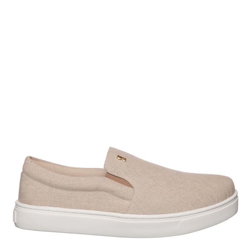 Slip on sales bege feminino