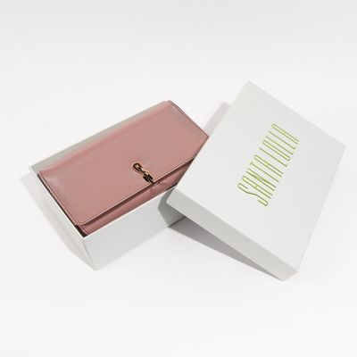 Bolsa Carteira Pequena  Com Caixa Soft Rose Alça Transversal Corrente