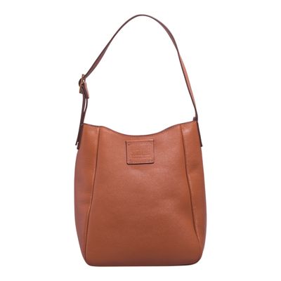 Bolsa Bucket Couro Floater Marrom Safari