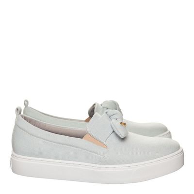 Tênis Slip On Infantil Azul Claro Laço