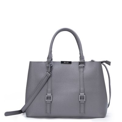 Bolsa Floater Média Fivela Cinza