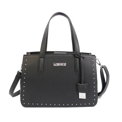 Bolsa Caviar Média Tachas Preta