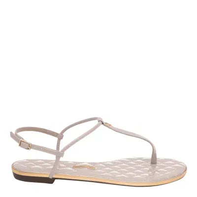 Rasteira Matelassê Verniz Off White