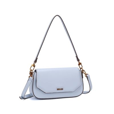 Bolsa Baguete Média Soft Azul Alça Ombro