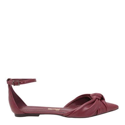 Sapatilha couro pelica soft bordo