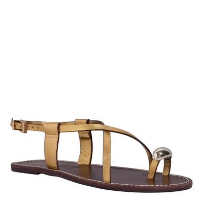 Rasteira Metalizada Dourada Metal Bold