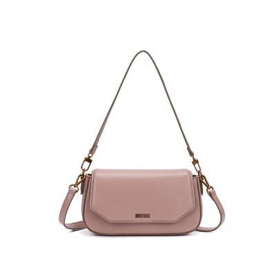 Bolsa Baguete Média Soft Alça Ombro Rose