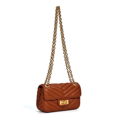 Bolsa Pequena Soft Transversal Marrom