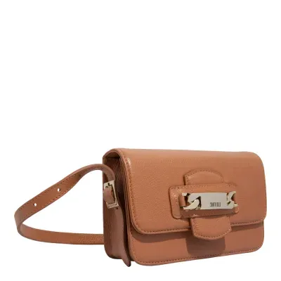 Bolsa Pequena Couro Floater Marrom Safari Alça Transversal