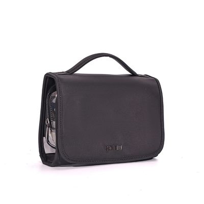 Necessaire Nylon Alça De Mão Preta