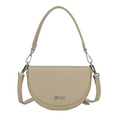 Bolsa Pequena Meia Lua Caviar Off White