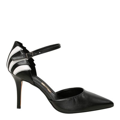 Scarpin Recorte Preto e Branco