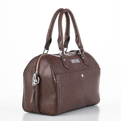 Bolsa Croco Baú Marrom