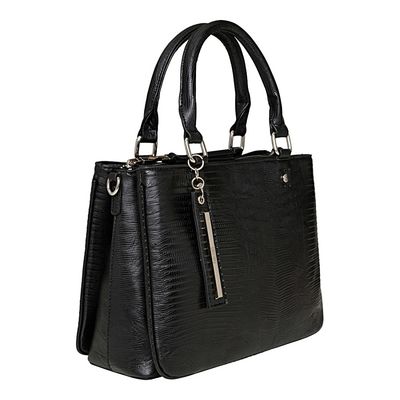 Bolsa Média Texturizada Preta