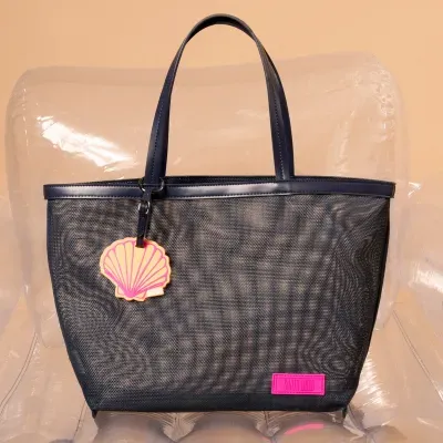Bolsa Shopper Tela Alça De Ombro Azul