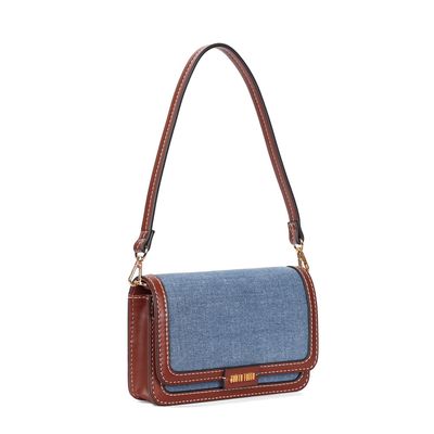 Bolsa Jeans Alça De Ombro Azul