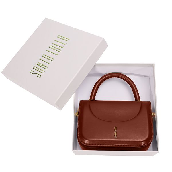 Bolsa Com Caixa Transversal Soft Marrom