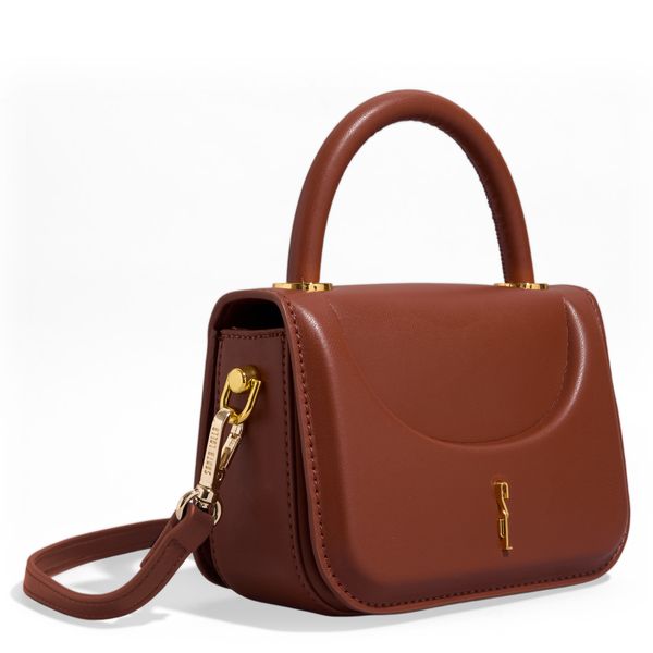 Bolsa Com Caixa Transversal Soft Marrom