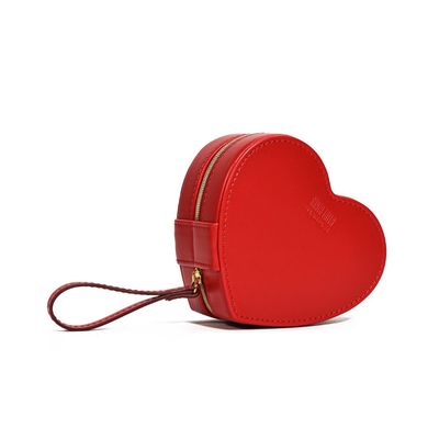 Porta Joias Coração Com Caixa Soft Vermelho Alça de Mão