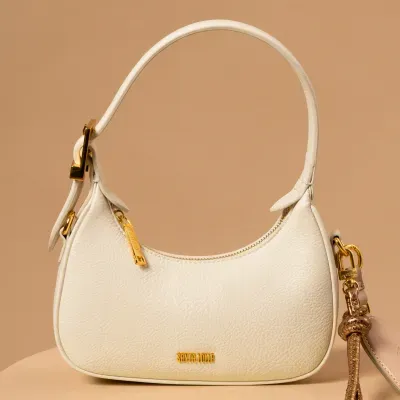 Bolsa Baguete Floater Alça De Ombro Off White